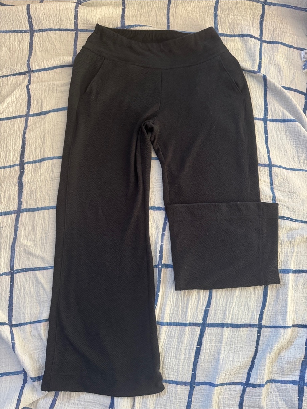 Prana Black Bootleg Knit Pants XL